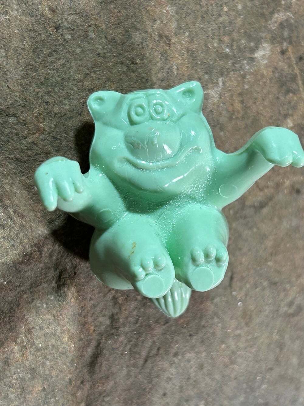 Vintage Kellogg's Cereal mint green Raccoon Cereal Bowl Hanger